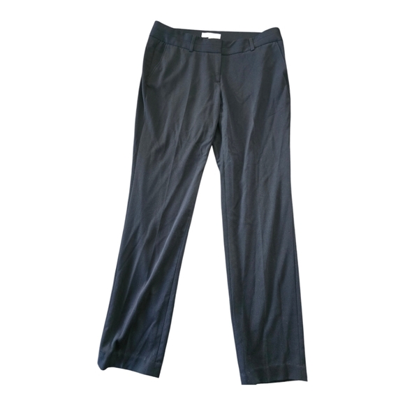 Michael Kors Pants Womens Sz 10 Black Straight Leg Logo Pocket High Rise 36x31 - Picture 1 of 12